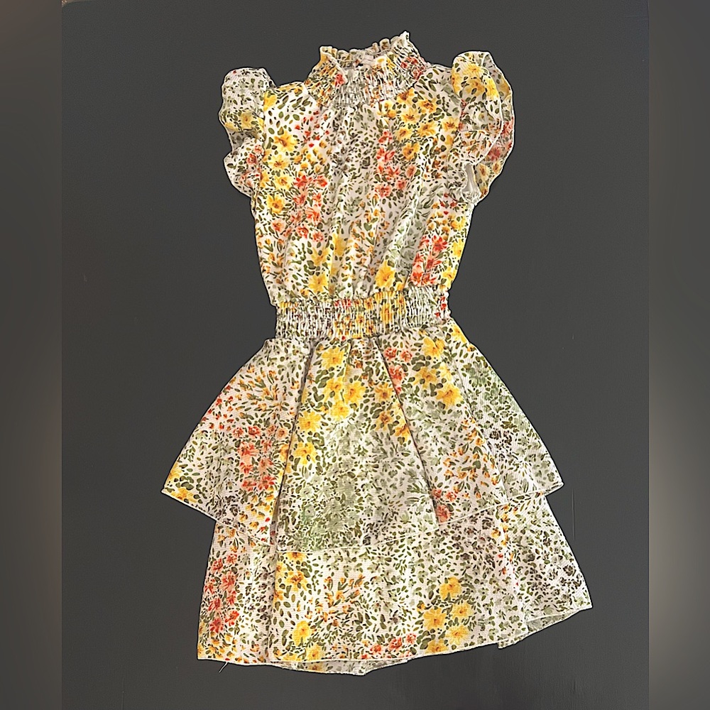 Girls floral sun dress